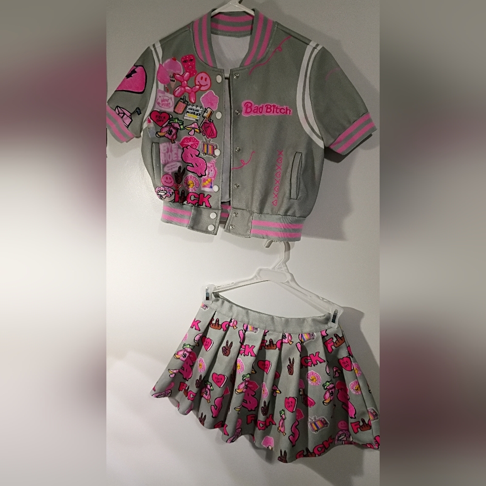 Bad B*tch Pink and Gray "Costume" Set